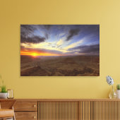 Sunset, zuidrand van de Grand Canyon, Grand Canvas Afdruk (Insitu (Woonkamer))