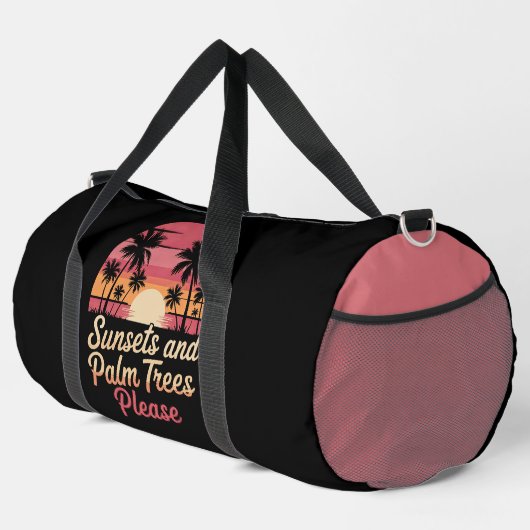Sunsets and Palm Trees Please" - Retro Beach Vibe Plunjezak (Rechterhoek)