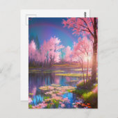 Sunset's Beauty Onthuld in de Wetlands Briefkaart (Voorkant / Achterkant)