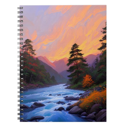 Sunset's Dance on the Stream Notitieboek (Voorkant)