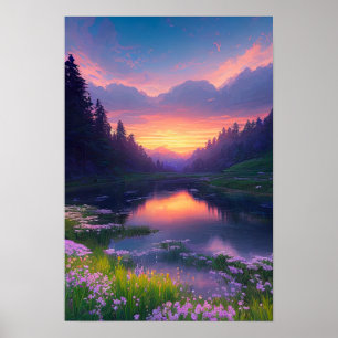 Sunset's Embrace Poster