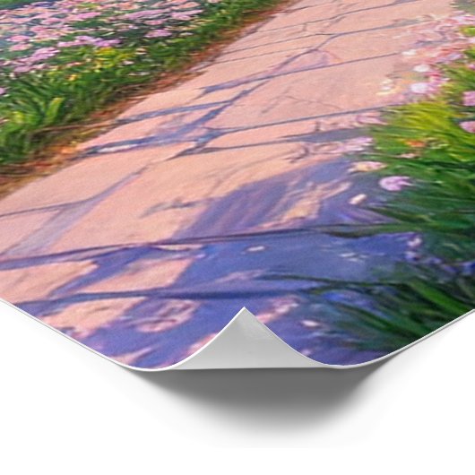 Sunset's Glory in een Park Poster (Hoek)