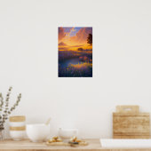 Sunset's Meadow Symfonie Poster (Keuken)