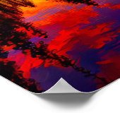 Sunset's Palette, Gouden en Rode Hemel over het me Poster (Hoek)