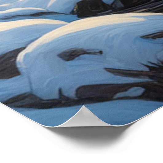 Sunset's pracht in Sneeuwwitje eenzaamheid Poster (Hoek)