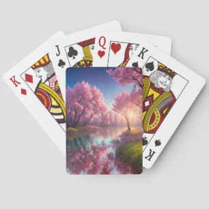 Sunset's Slumber aan de Vreedzame Rivier Pokerkaarten