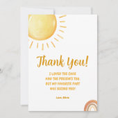 Sunshine 1e Verjaardag Dank u kaart (Voorkant)