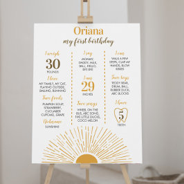 Sunshine 1e verjaardag van de mijlpaal poster