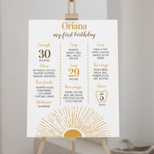 Sunshine 1e verjaardag van de mijlpaal poster