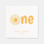 Sunshine 1e verjaardagsfeestje servet (Voorkant)