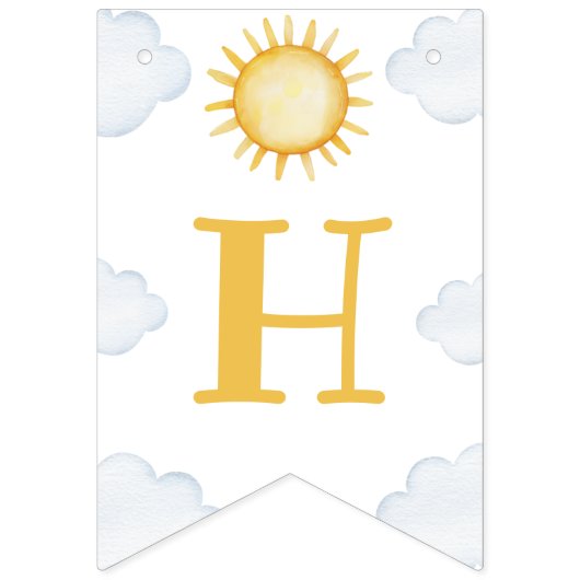 Sunshine 1st Birthday Party Banner (Tweede vlag)