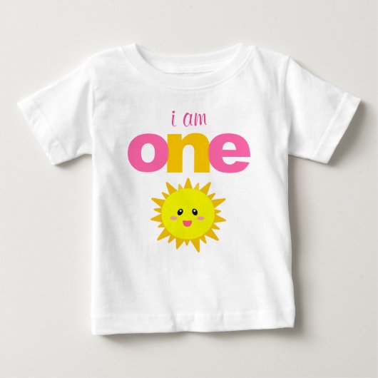 Sunshine 1st Birthday T-shirt Toddler Baby Kind (Voorkant)