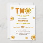 Sunshine 2e verjaardag twee plezier in de zon kaart (Voorkant)