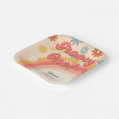 Sunshine 70s retro groovy daisy flower verjaardags papieren bordje (Gebogen)