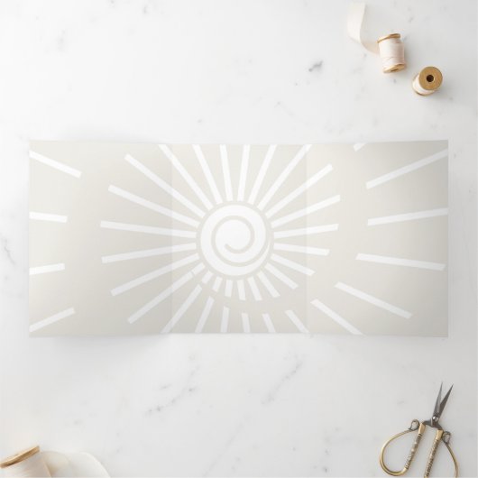 Sunshine 7 drieluik wenskaart (Binnen)