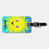 Sunshine aangepaste naam bagagelabel (Voorkant horizontaal)