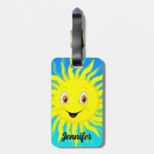 Sunshine aangepaste naam bagagelabel (Achterkant verticaal)