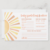 Sunshine Advice Predictions Card Sun Baby Shower (Voorkant)