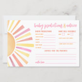 Sunshine Advies Voorspellingen Kaart Zon Baby show (Voorkant)