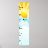 Sunshine and Clouds Growth Chart Add Child's Name Poster (Voorkant)