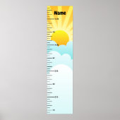 Sunshine and Clouds Growth Chart Add Child's Name Poster (Voorkant)