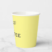 Sunshine and Coffee Yellow Papieren Bekers (Links)