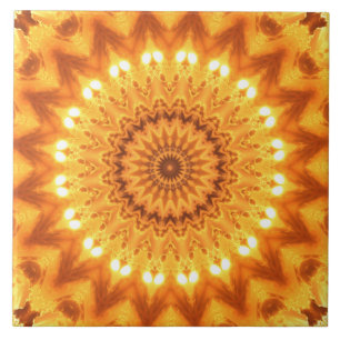 Sunshine and Happiness Mandala Tile - Large Tegeltje