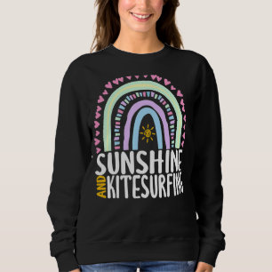 Sunshine and Kitesurfing Cute Rainbow Graphic Wome Trui