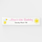 Sunshine and Lemonade Birthday Spandoek (Horizontaal)
