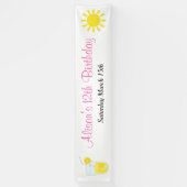 Sunshine and Lemonade Birthday Spandoek (Verticaal)