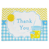 Sunshine and Lemonade Blue and Yellow Baby shower Groot Cadeauzakje (Voorkant)