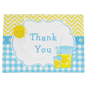 Sunshine and Lemonade Blue and Yellow Baby shower Groot Cadeauzakje