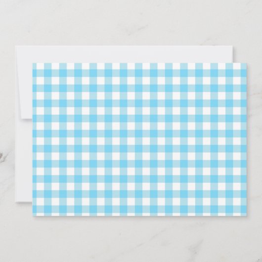 Sunshine and Lemonade Blue and Yellow Baby shower Kaart (Achterkant)