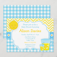 Sunshine and Lemonade Blue and Yellow Baby shower