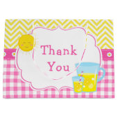 Sunshine and Lemonade Roze en Geel Baby shower Groot Cadeauzakje (Voorkant)