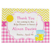 Sunshine and Lemonade Roze en Geel Baby shower Groot Cadeauzakje (Achterkant)