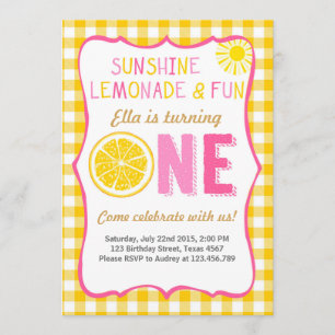 Sunshine and Lemonade sunshine-verjaardagsuitnodig Kaart