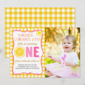 Sunshine and Lemonade sunshine-verjaardagsuitnodig Kaart (Voorkant / Achterkant)