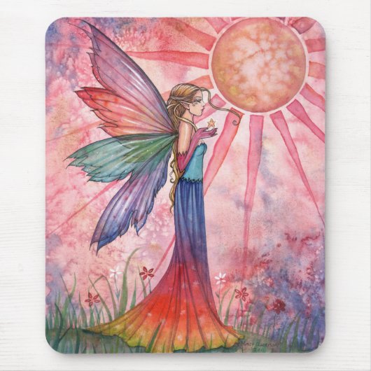 Sunshine and Rainbow Fairy Mousepad Muismat (Voorkant)