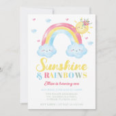 Sunshine and Rainbows First Birthday Kaart (Voorkant)
