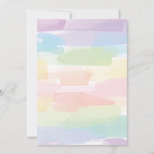 Sunshine and Rainbows First Birthday Kaart (Achterkant)