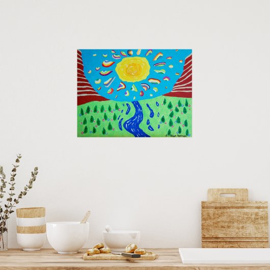 Sunshine and Rainbows Print (Keuken)