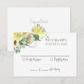 Sunshine and Rozen Wedding Reply Kaart (Voorkant / Achterkant)