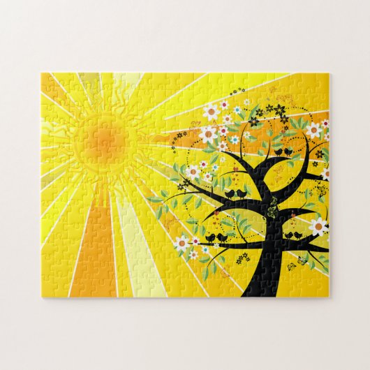 Sunshine and Whimsical Tree Legpuzzel (Horizontaal)