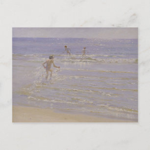 Sunshine at Skagen: Boys Swimming, 1892 Briefkaart