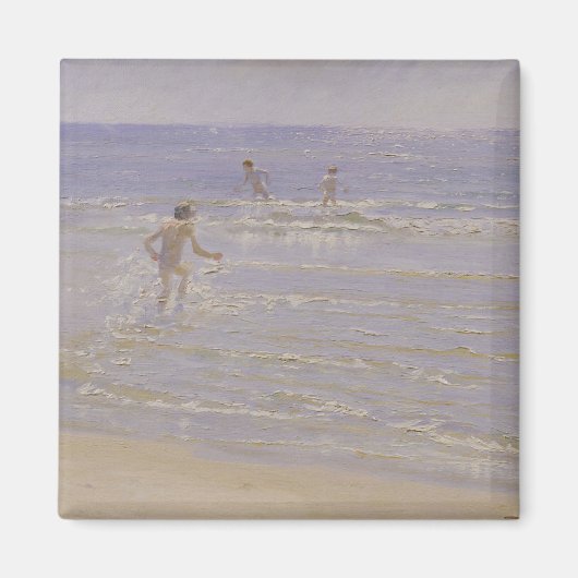 Sunshine at Skagen: Boys Swimming, 1892 Magneet (Voorkant)
