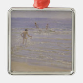 Sunshine at Skagen: Jongens zwemmen, 1892 Metalen Ornament (Voorkant)