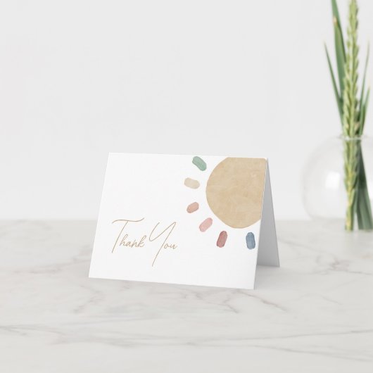 Sunshine Baby bedankkaart (Voorkant)