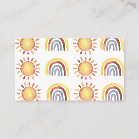 Sunshine baby diaper raffinage informatiekaartje (Achterkant)