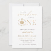 Sunshine Baby First Birthday Kaart (Voorkant)